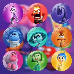 Mind Secret Force Small Jewelry Refrigerator Stickers Crystal Inside Out Cartoon Expression Bag Magnetic Stickers Home Decorations