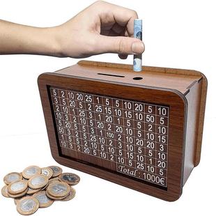Трансграничный взрыв Money Box with Counter Деревянная копилка