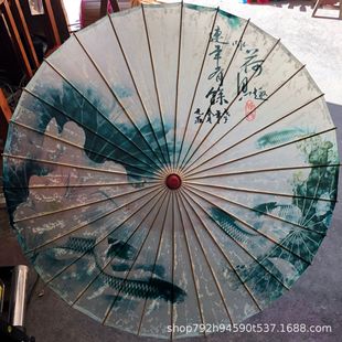 Ancient style oil paper umbrella wholesale can be drenched in the rain classical Hanfu dance umbrella brush tung oil performance catwalk photo prop umbrella