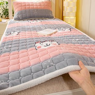 Class A Milk Velvet Mattress Thickened Mattress Bed Cover Kang Pad Three-piece Bed Sheet Bed Pad Student Dormitory Soft Cushion