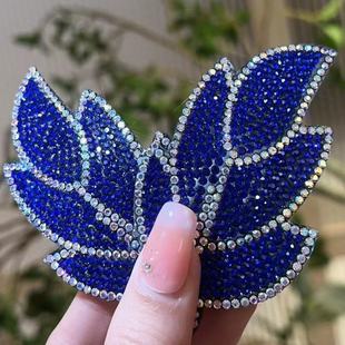 Clip Red Korean Rhinestone Hairpin Top Clip Horizontal Clip Hairpin Back Head Ponytail Headwear Hair Accessories