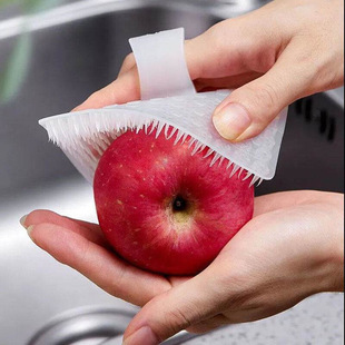 Fruit and Vegetable Cleaning Brush Kitchen Wash Potato Vegetable Fruit Artifact Bendable Finger Cover Multifunctional Cleaning Gap Brush