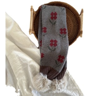 Children's gray cross scarf men and women baby autumn and winter dark wear thin warm cold scarf wholesale