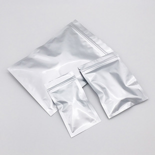 Factory Direct supply pure aluminum foil ziplock bag tea sealed bag cooked food packaging bag opaque flat bottom bone pulling blind bag