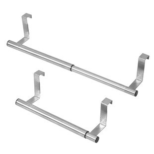 Telescopic Towel Rod Stainless Steel Towel Rod Creative Non-perforated Left and Right Telescopic Cabinet Door Back-mounted Rag Rod