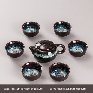 Tea Set Small Set Simple Light Luxury Japanese Style Ceramic Kung Fu Tea Set Living Room Tea Cup suit Household Teapot Tea Tray