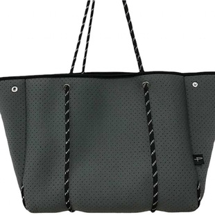 Brand New Women's Black Neoprene Women's Sports Casual Beach Gym Tote Bag