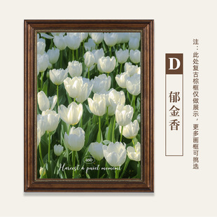 American Style Entrance Entrance Decorative Painting Tulip Bedside Painting Flower Warm Oil Painting Living Room Vertical Dining Room Mural Painting