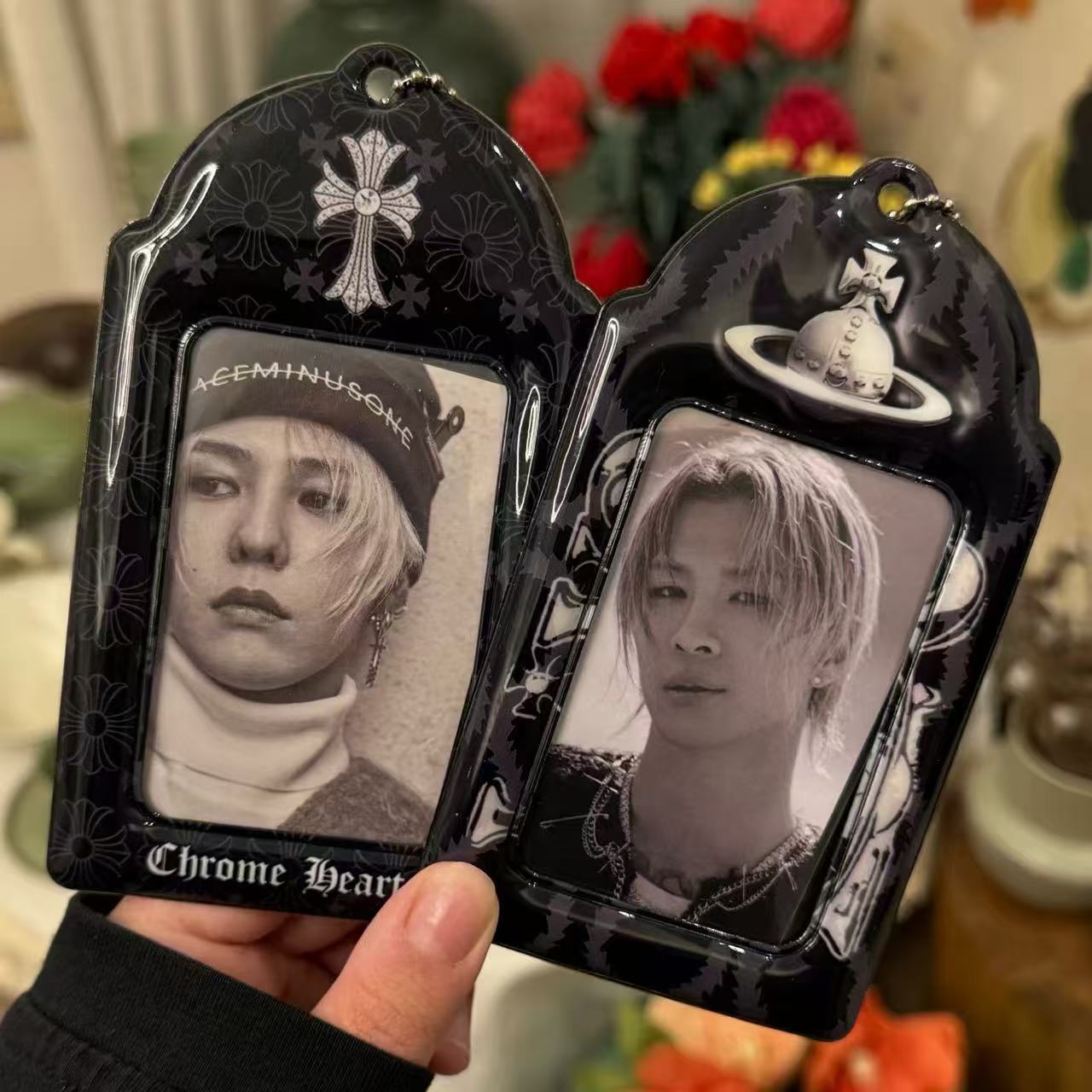 Supply Original Gothic Dark Series Pvc Card Holder Matte 3inch Polaroid Idol Star Chasing Photo Card Storage Pendant