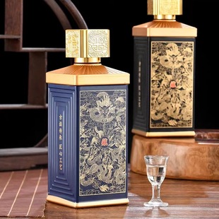 White wine bottle sealed one Jin empty wine bottle wedding banquet wine bottle household bulk wine bottle gift box brain pack full set