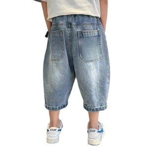 Boys Jeans Shorts Summer Children's Foreign Trade Personalized 2025 Casual Pants Boys Pants Capri Pants Summer Thin