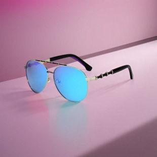 Cross-border 2025 new ladies high sense UV protection sunglasses metal colorful polarized special sunglasses wholesale
