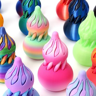 3d printing rotatable gourd push music leisure decompression adult creative toys rotatable rainbow color pile music