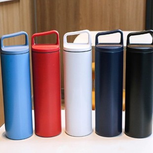 Cross-border exclusive 304 stainless steel portable thermos outdoor portable car sports water cup wide mouth straight cup