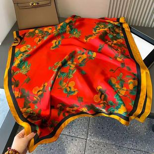 Spring and summer new satin long scarves ladies fashion mother scarves travel light shawl sunscreen sand scarf wholesale