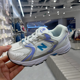 Nb530 Детская обувь 2024 новая весенняя и осенняя сетка дышащая спортивная обувь для родителей, мальчиков и детей