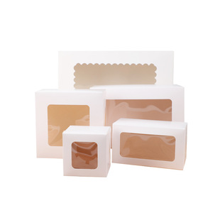 Cupcake Packaging Box 1/2/4/6/12 Pieces Kraft Packaging Muffin Cup Muffin Window Pastry Baking Packaging