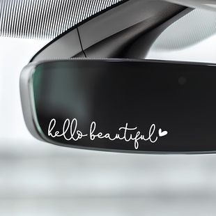 Amazon Горячая продажа Hello Beautiful автомобиль зеркало заднего вида наклейка зеркало заднего вида женская декоративная наклейка