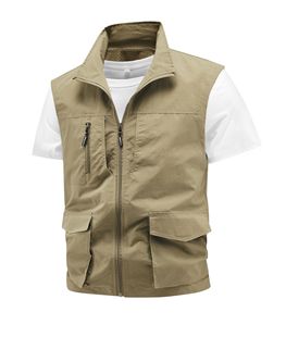Leisure work clothes manufacturers printed LOGO outdoor spring and summer travel team advertising vest wholesale