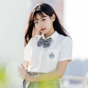 Shengzhihua Shirt Jk/Dk Uniform Original Design Short-Sleeved Long-Sleeved Square Collar Embroidered Student