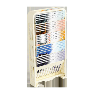 New Style Desktop Bookshelf Removable Large Capacity Multi-Layer Thickened Roller Multi-Functional Floor Storage Rack