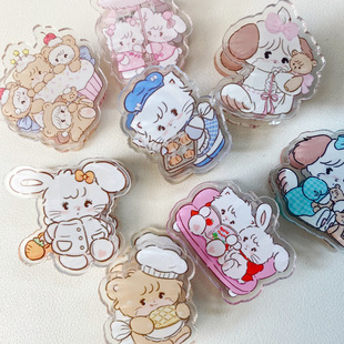 Cute mikko storage clip pp clip high color value cat pink girl heart test paper storage clip double-sided clip
