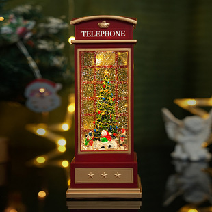 Christmas rotating Christmas tree snowman decorations scene layout snow gift window home children's room layout