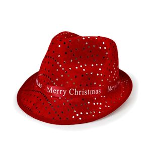 Cross-Border Christmas Series Eva Composite Checkered Hat Snowflake Print Christmas Jazz Hat Santa Claus Jazz
