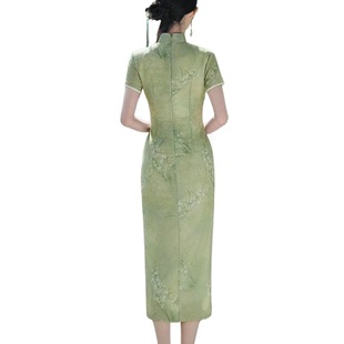 Cheongsam новый 2024 женский летний премиальный смысл новый китайский стиль