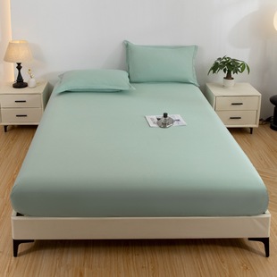 Washed Cotton Padded Waterproof Bed Cover Skin-Friendly Cotton Bedspread Dormitory Mattress Cover Fully Enclosed Simmons Anti-Dirty Protective Pad