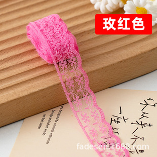 2cm wide color polyester lace bar code handmade DIY bow accessories strap lace in stock
