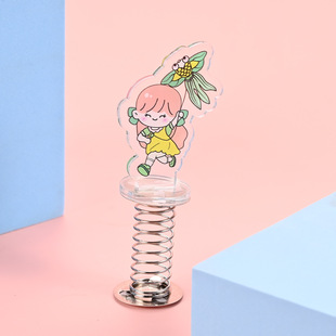 Interesting spring shake music standing card creative text shake head desktop small ornaments card set DIY decorative shake music