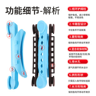 New fishing rod take-up fishing winding board foam fishing rod winding board wholesale night fishing buckle lengthened winding card