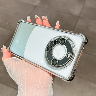 Применяет Huawei Mate60Pro чехол для мобильного телефона новый четырехугольный анти-падение покрытие космического корпуса все включено P70 пленка объектива