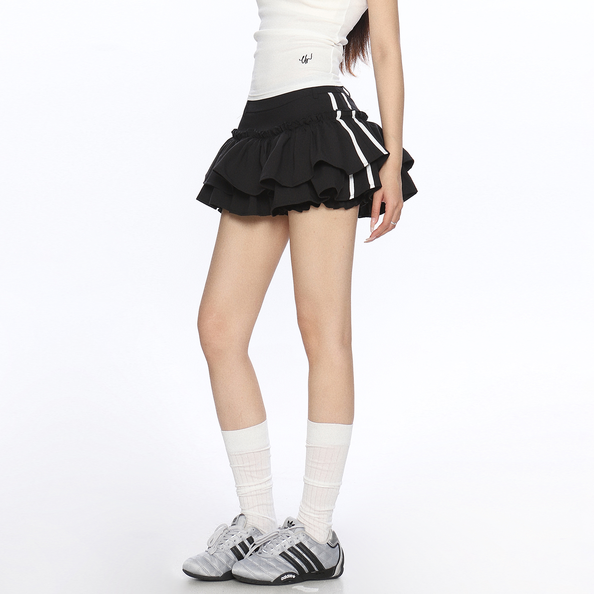Biggold Wind-Resistant Striped Tutu Skirt Short Skirt for Women Summer Anti-Exposure Skirt Pants Ballet Style Tutu Skirt Ins