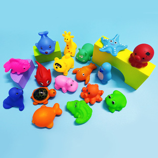 Cross-border Specially Designed for Kidsren's Marine Animal Vinyl Water Bath Toys Starfish Fish Turtle Swimming Baby Toys