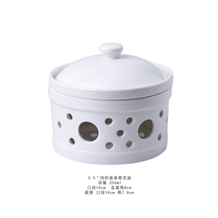 SOURCE manufacturer ceramic stew bowl small soup bowl restaurant seat stewed stewed pot Western food soup bowl water-proof stew bowl