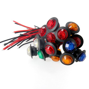 3LED3/4 inch truck side light trailer signal light bus off-road vehicle truck 12-24v button switch