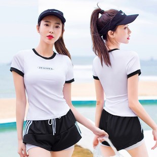 Split Swimsuit Women's Two-Piece Summer New Student Sports Style Belly-Covering Slimming Hot Spring Vacation Swimwear Wholesale