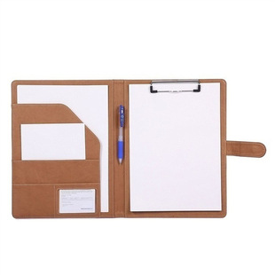Loose-leaf notebook PU notepad A4 folder data board folder leather sales contract this talk sheet this manager folder