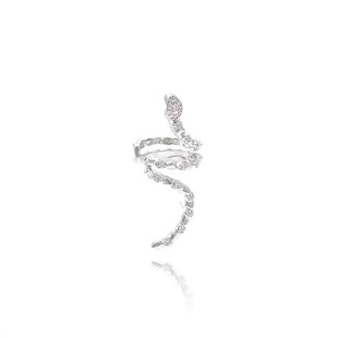 Snake Earrings European and American Style Small Snake Ear Nail Pi Shuai Ear Bone Clip Green Zircon Snake Head Ear Buckle Men's Ear Clip without Ear Holes