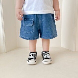 Children's Denim Shorts, Infant and Toddler Summer Shorts, Ins Korean Style Men's and Women's Baby Outing Jeans Trend