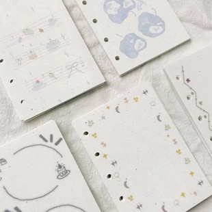 M5 High Color Value Replaces Notebook Material Inner Page 5 Simple Inner Page Inner Hole Sweet Hand Book Japanese Page Salt Series