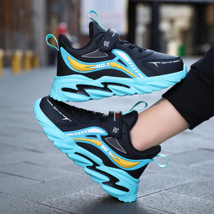 Autumn New Children's sneaker Boy's Leather Lightweight Soft Bottom Running Shoes Boy's Travel Shoes Jinjiang Boy