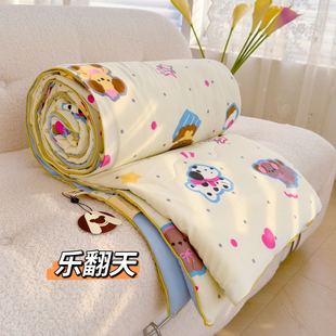 Cute Cartoon Water Wash Double Layer Yarn Air Conditioning Quilt Song