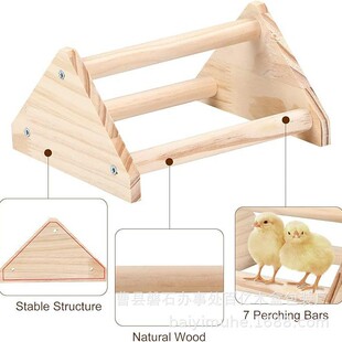 Cross-Border Parrot Stand Bird Stand Pet Chicken Wooden Stand Big Rooster Hen Stand Training Toys Wholesale