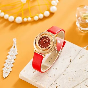 Foreign trade cross-border fashion new fresh Women's belt watch simple scale time quartz Women's Watch hollow out