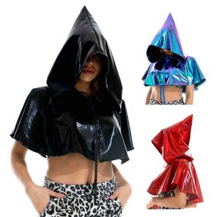 Halloween Costume Shawl Golden silver Gladion Material Small Cape Pointed Hat Medieval Stage Dress