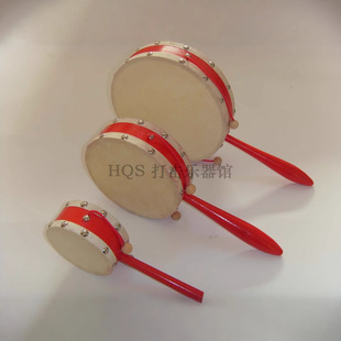 Factory direct rattle wooden sheepskin rattle various sizes