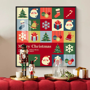 Christmas scene layout mural living room sofa decorative painting cartoon children's room bedroom hanging painting desktop decoration painting
